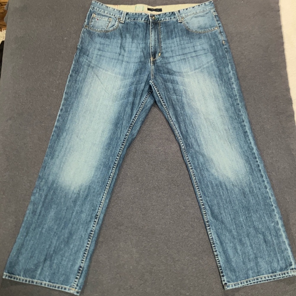 Tommy Hilfiger, very worn sailor blue jeans